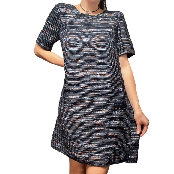 Laura Siegel Recycled Organic Cotton Saree Shortsleeved Mini Shift Dress M - Picture 2 of 11